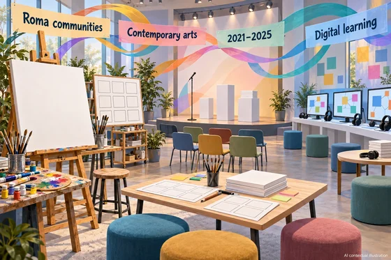 AI concept of Roma contemporary arts and digital learning in the 2021–2025 strategy.
