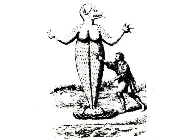 Ipupiara marine monster in a 1576 woodcut