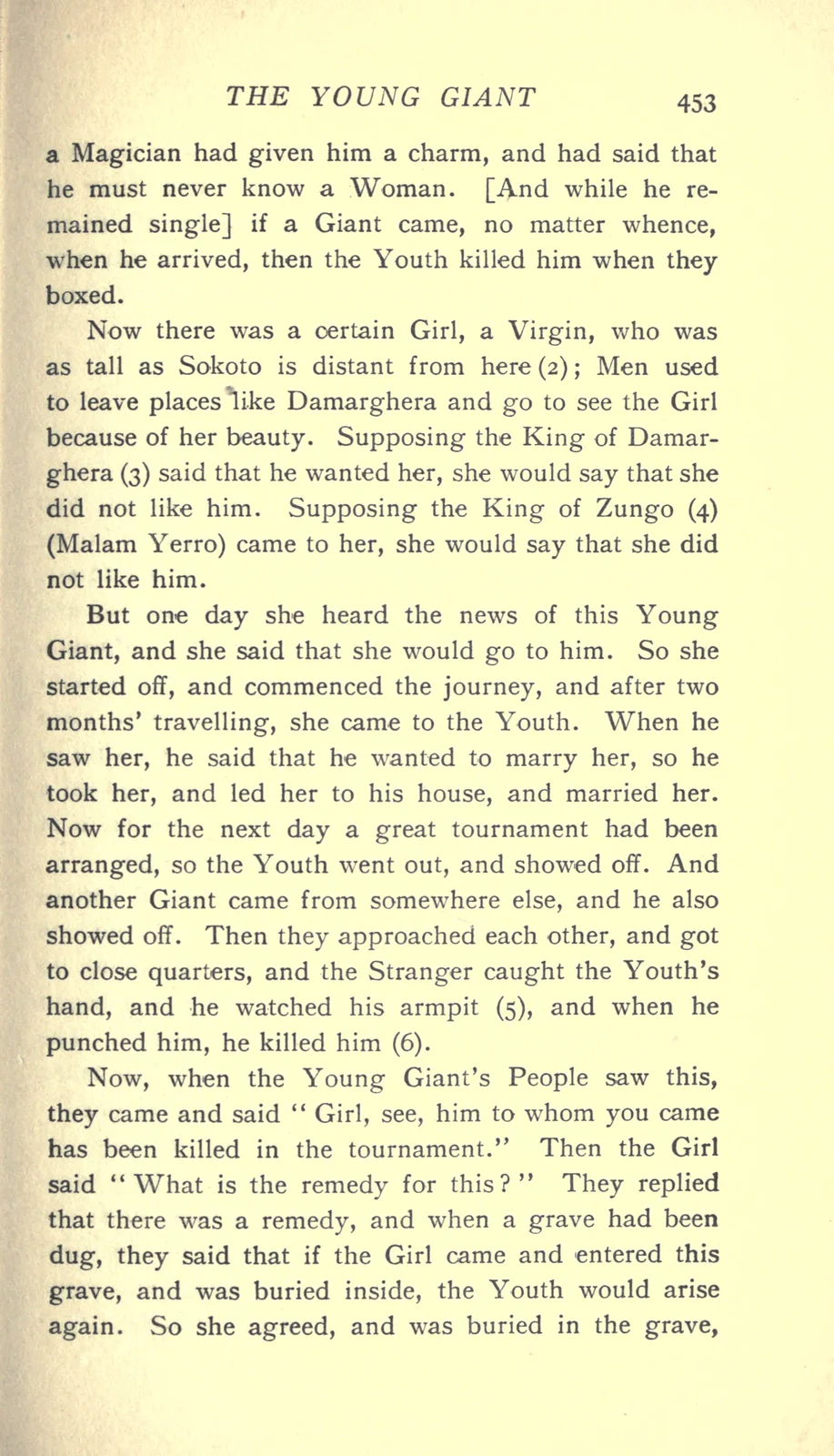 Giant Couple in the Lost-Strength Tale:1913 documentary text page453; documentary source-page facsimile