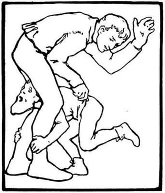 Tiny earth-man seizes the huntsman by his hair, Otto Ubbelohde,1909
