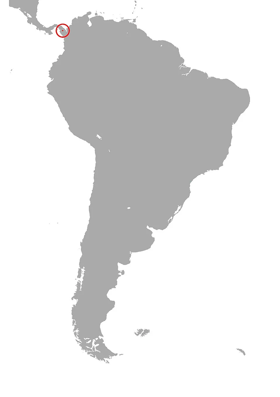 Oscaecilia elongata Range