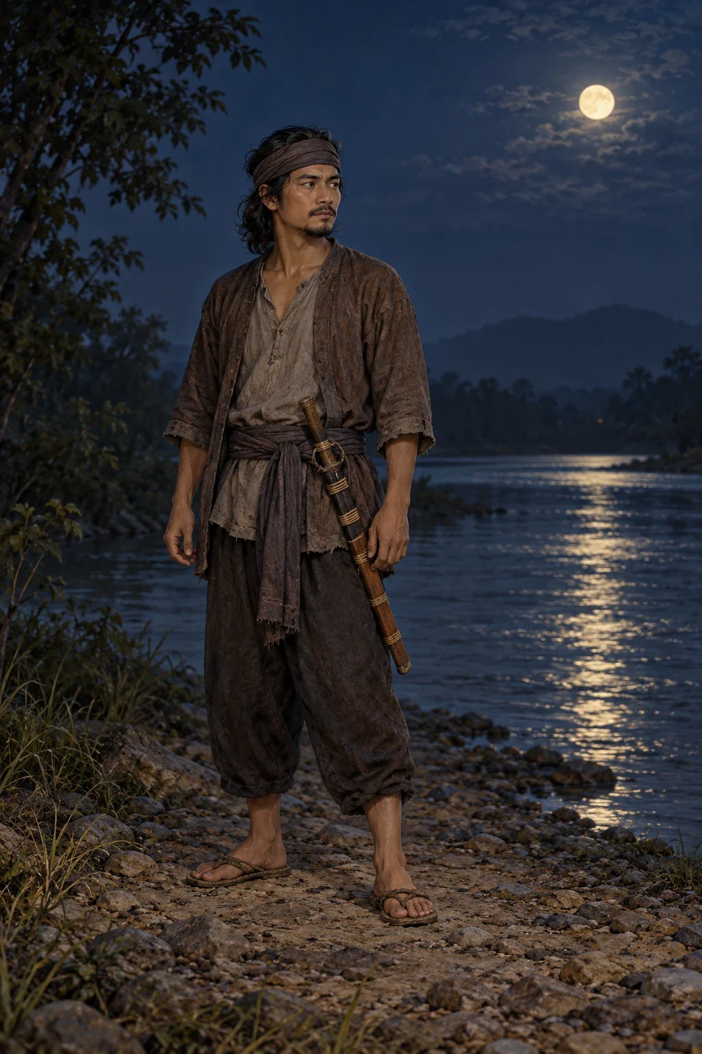 Interpretive portrait of The King of Pagan in Griggs’s Robber Tale