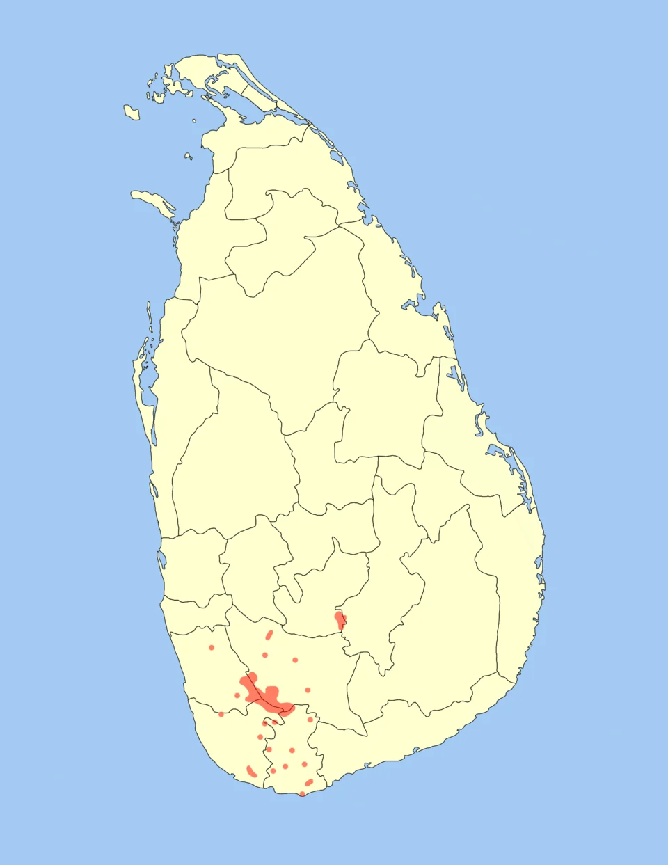 Mus mayori Range Map