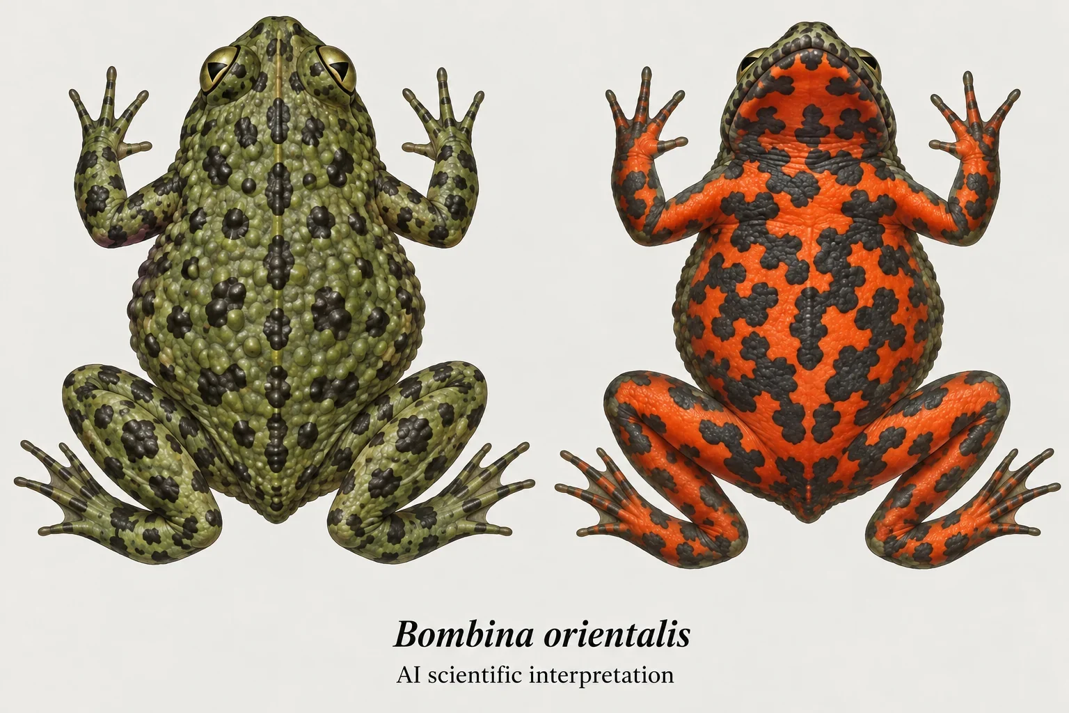 AI scientific interpretation of Bombina orientalis.