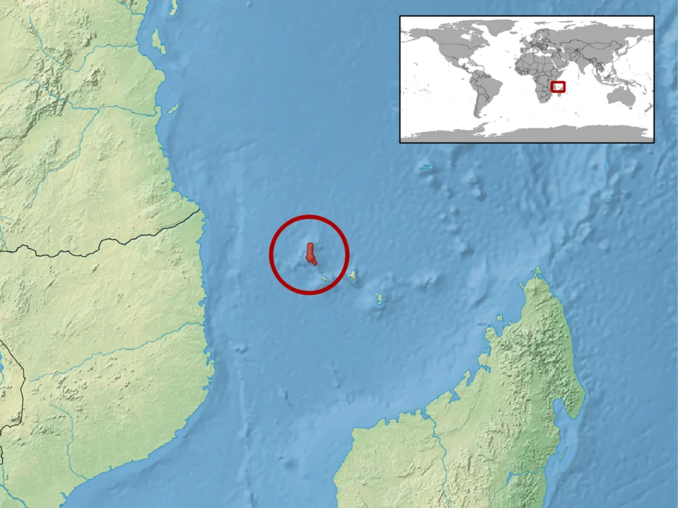 geographic distribution of Phelsuma comorensis (Native:
Comoros)