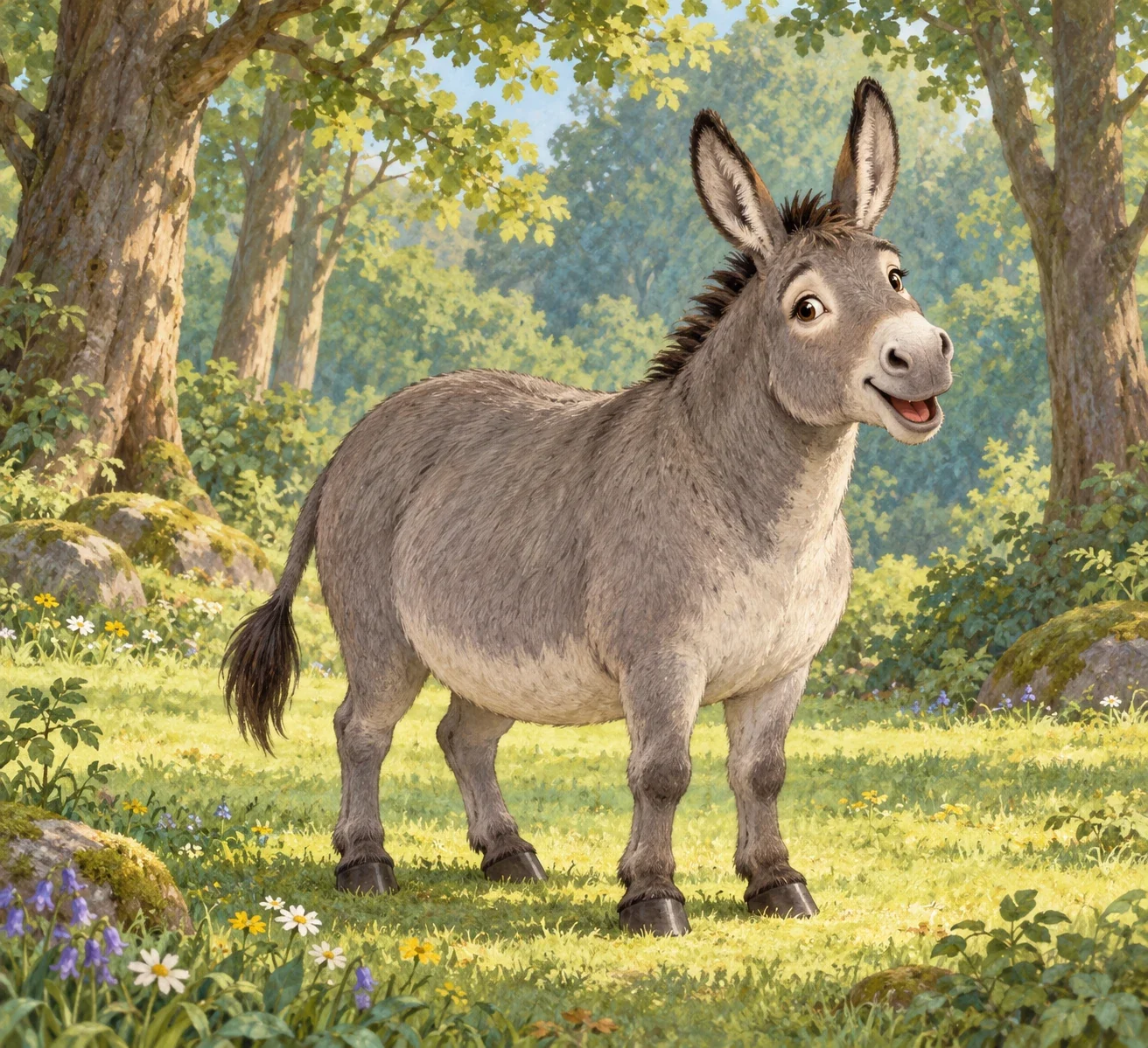 Miss Poonda in a forest clearing