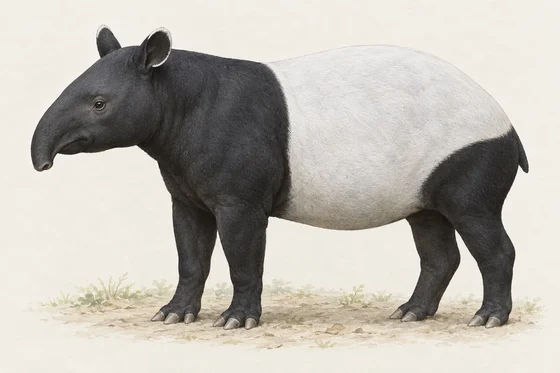 Malayan tapir - AI-generated scientific interpretation.