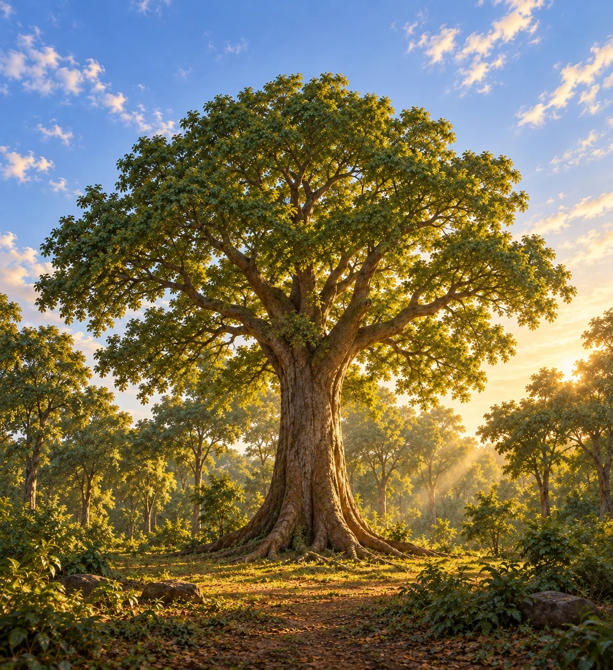 AI interpretation of Kpassè’s royal-tree association.