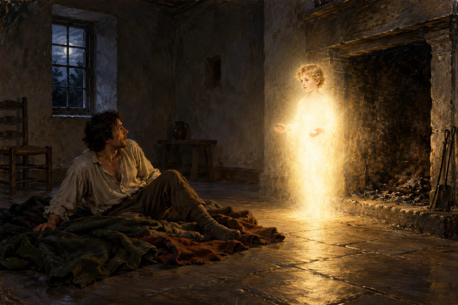 The Radiant Boy in the Captain Stewart account — AI-generated interpretation