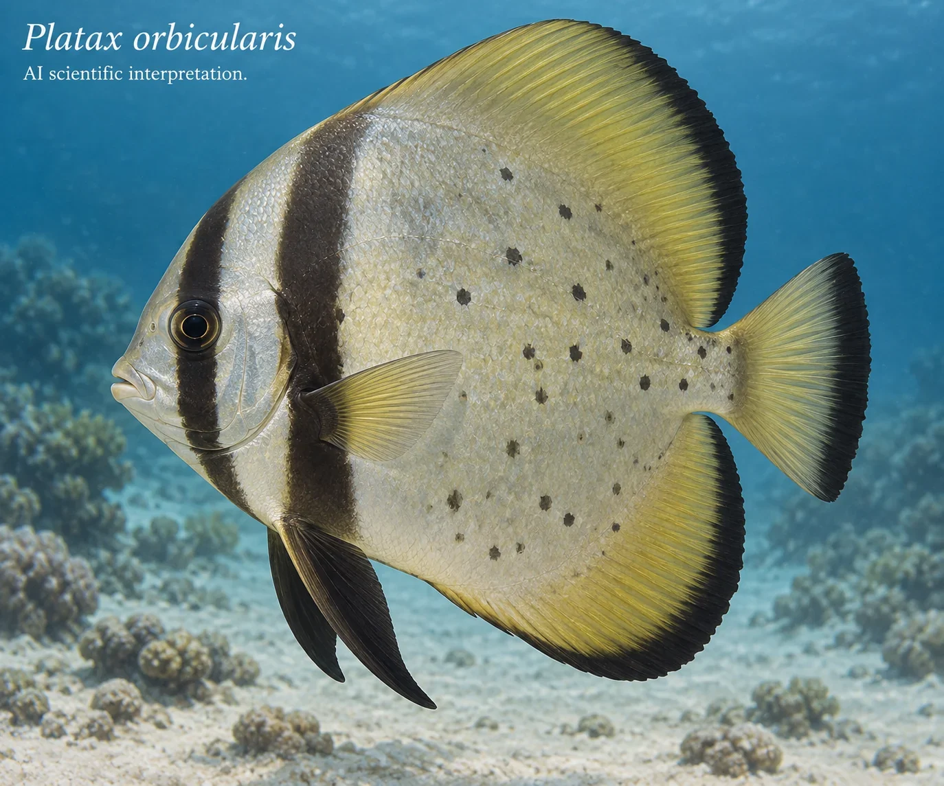 AI scientific interpretation of Platax orbicularis.