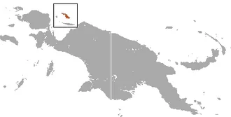 Biak Glider (Petaurus biacensis) range