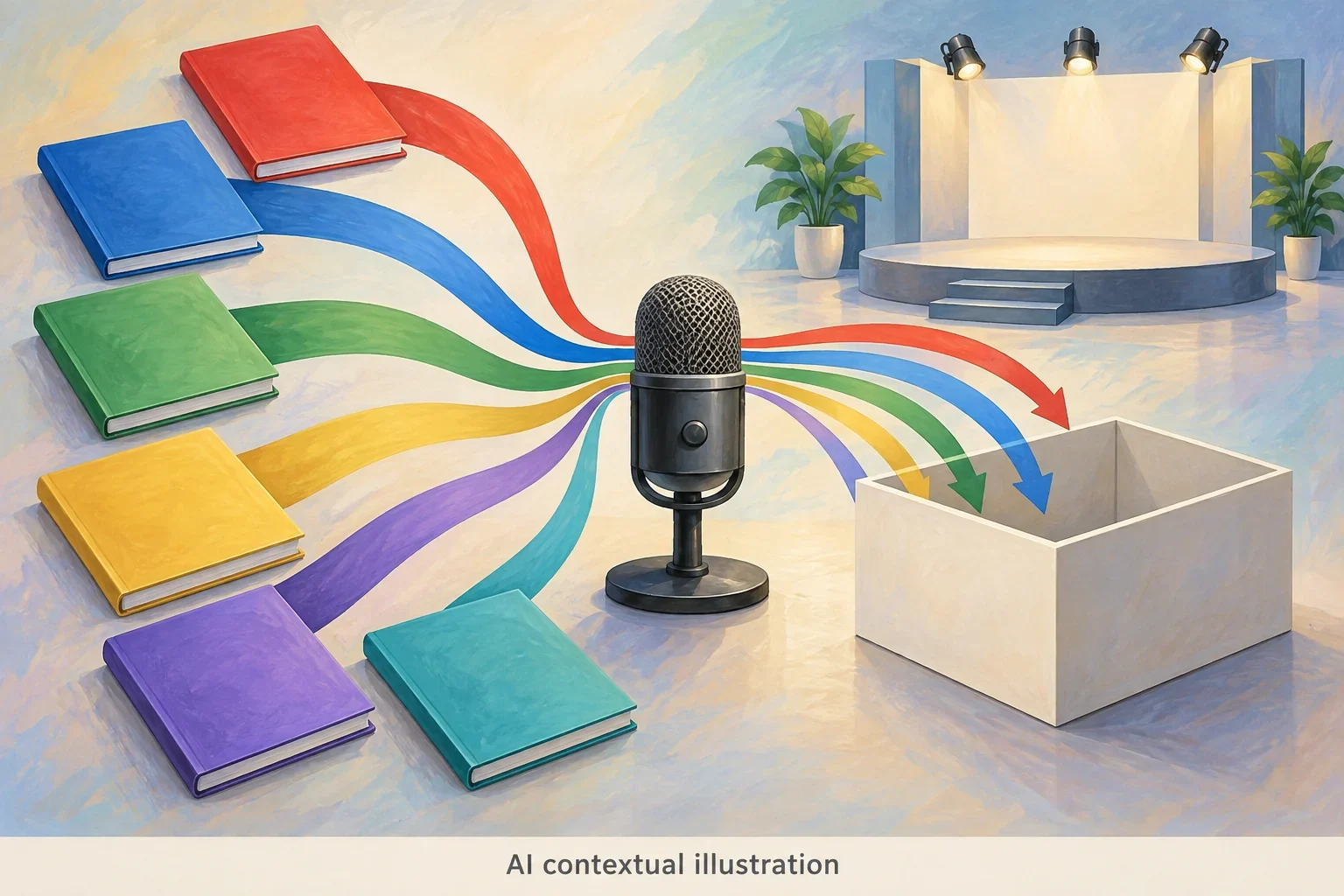 Imagined linguistic variety linked with literary collections and readings.