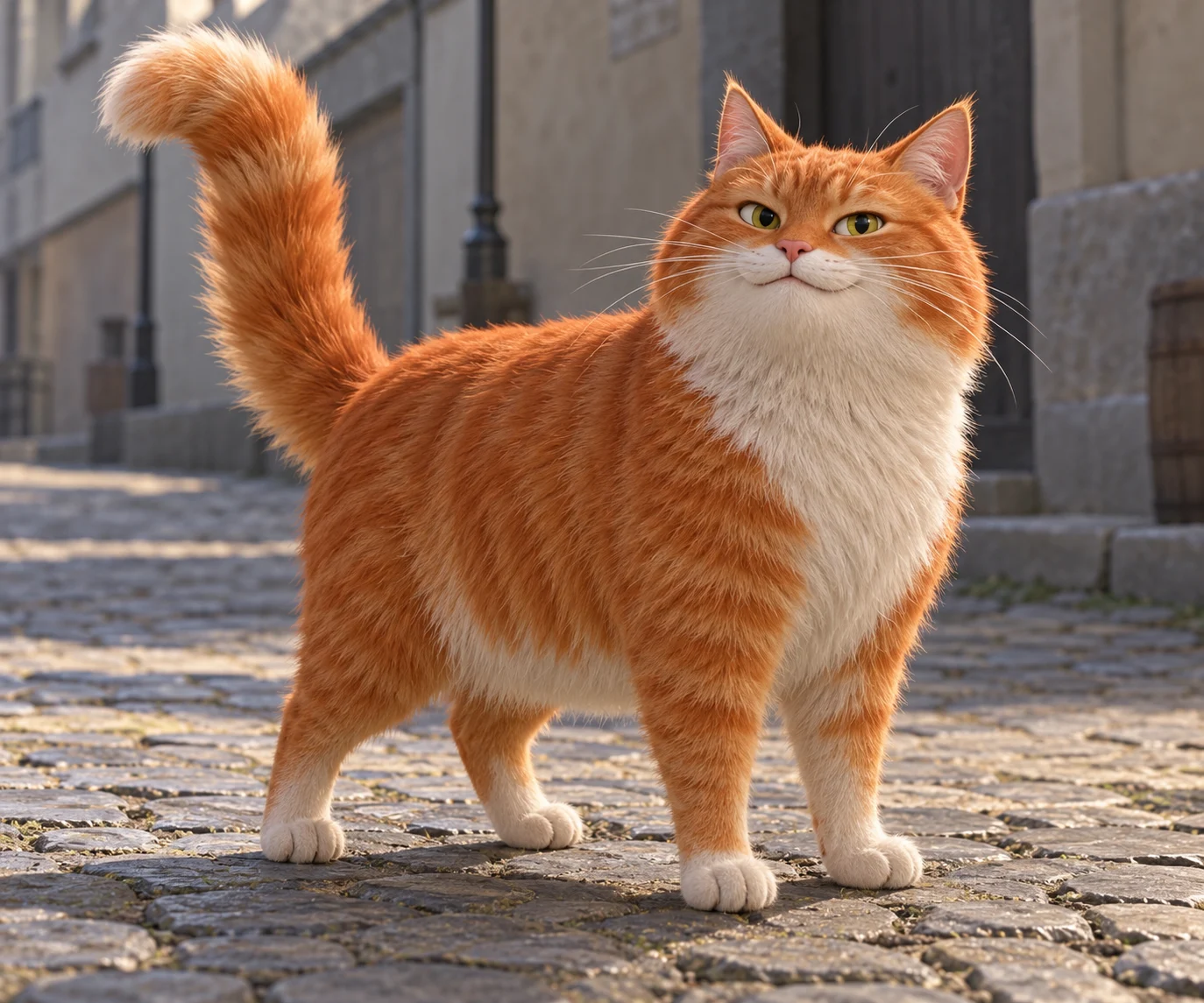 Alert ginger cat.