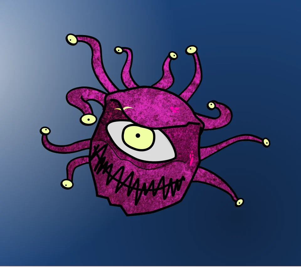 Original fan illustration of a beholder