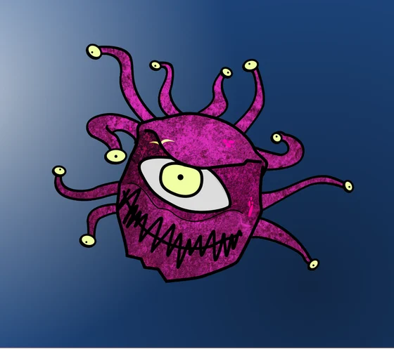 Original fan illustration of a beholder
