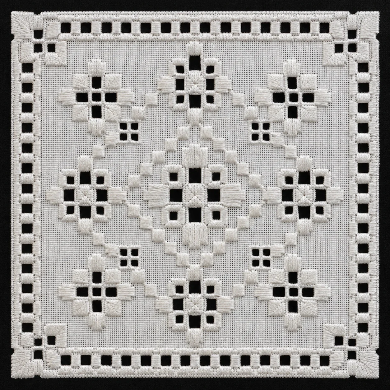Hardanger textile sample.