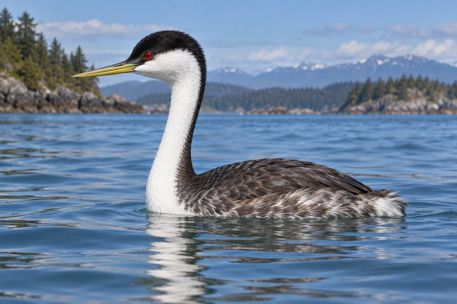 Complete western grebe.