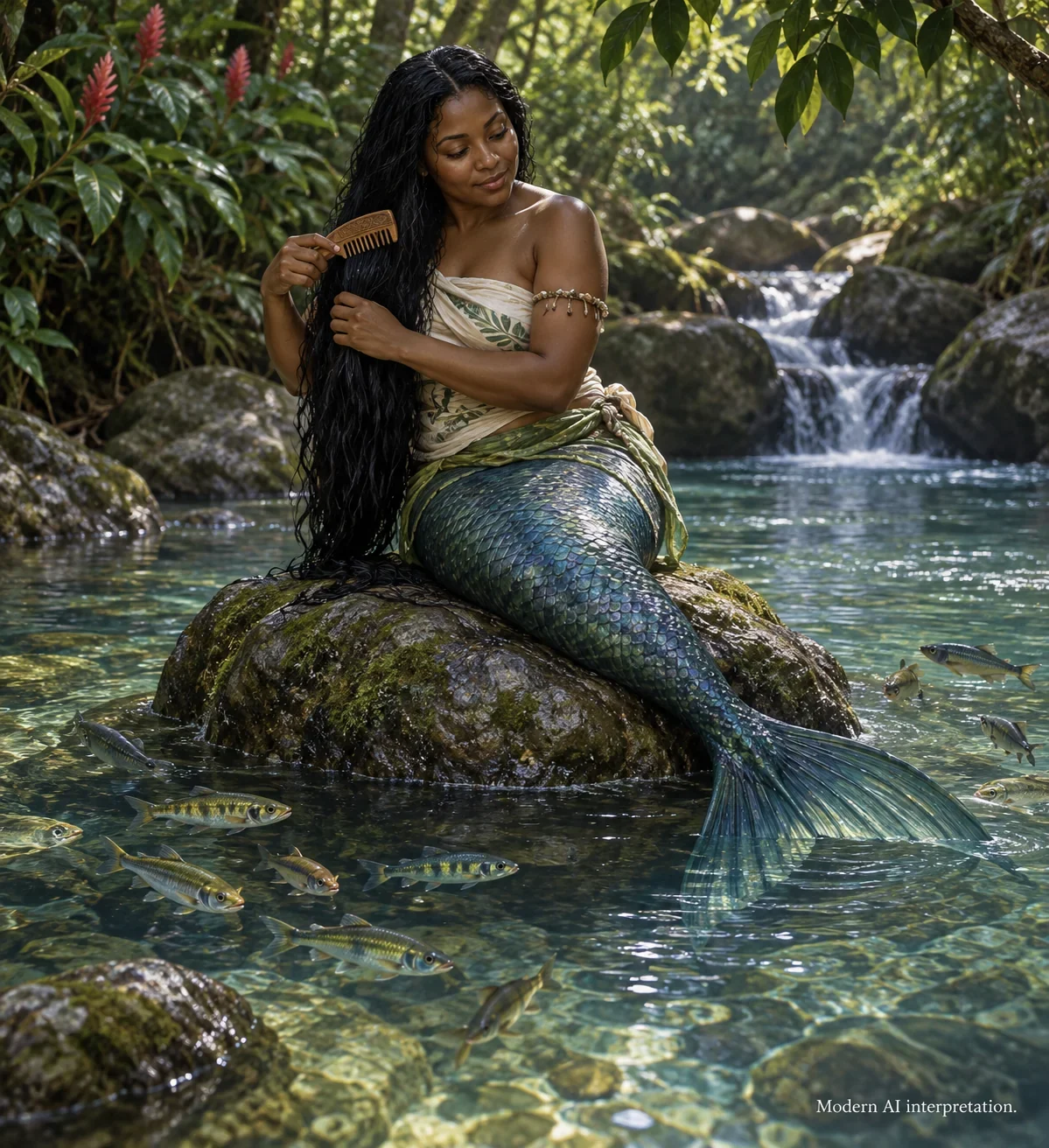 AI interpretation of River Mumma guarding her waters.