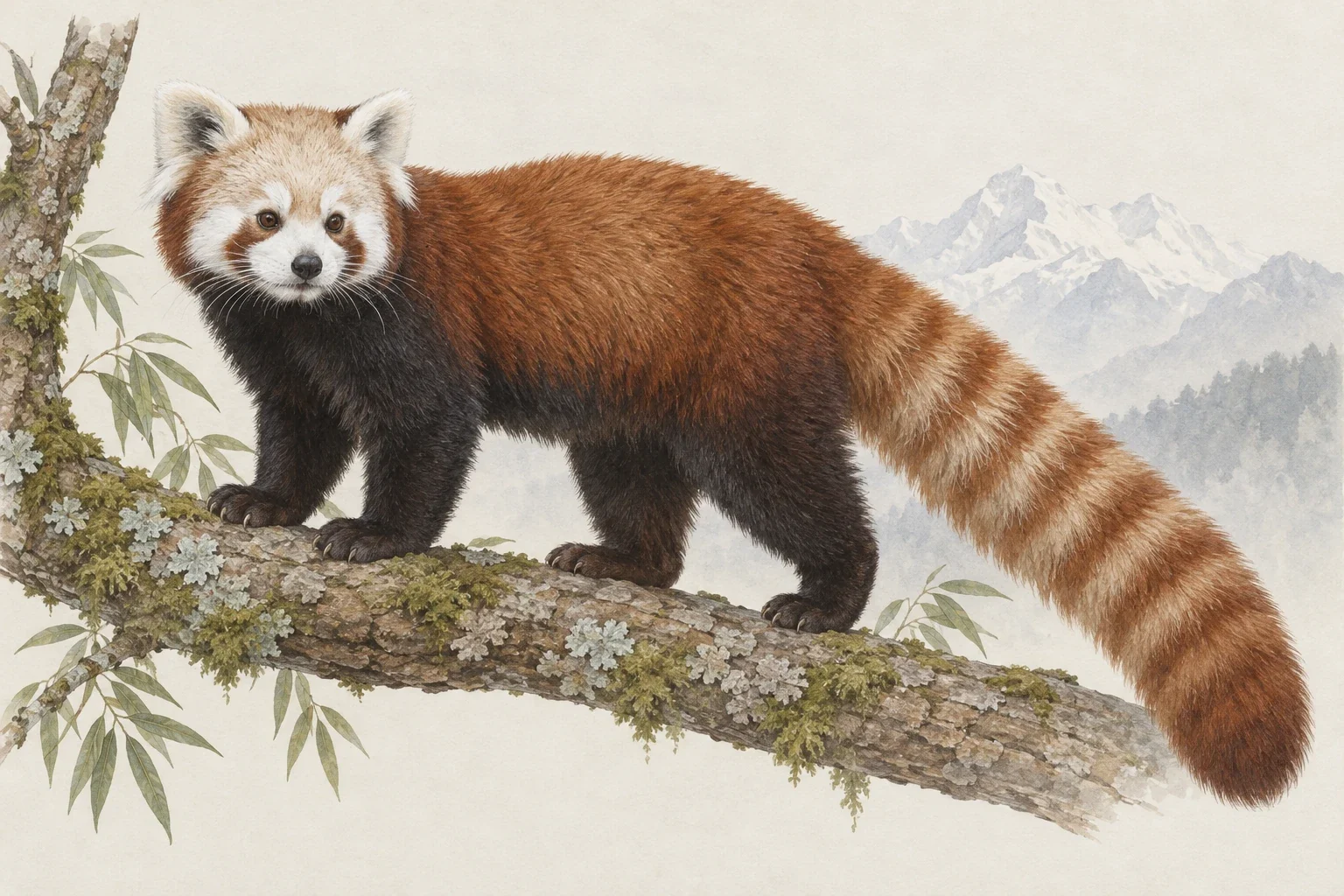 Himalayan red panda - AI-generated scientific interpretation.