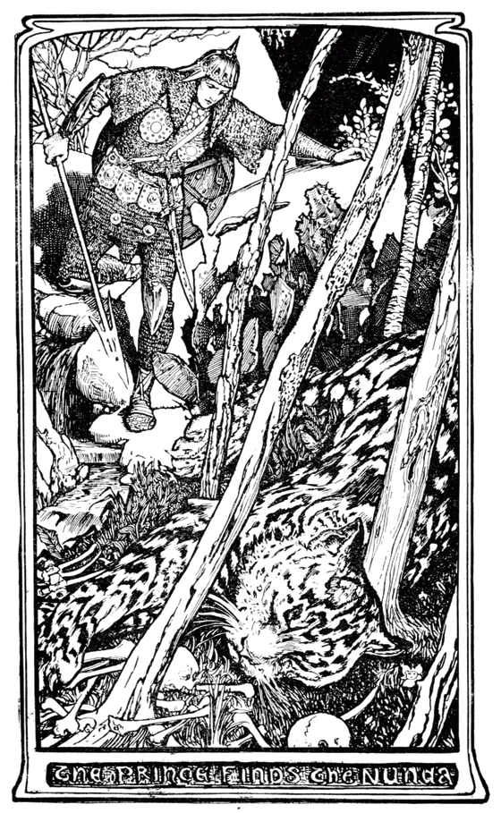 The prince finds the Nunda, Henry Justice Ford illustration