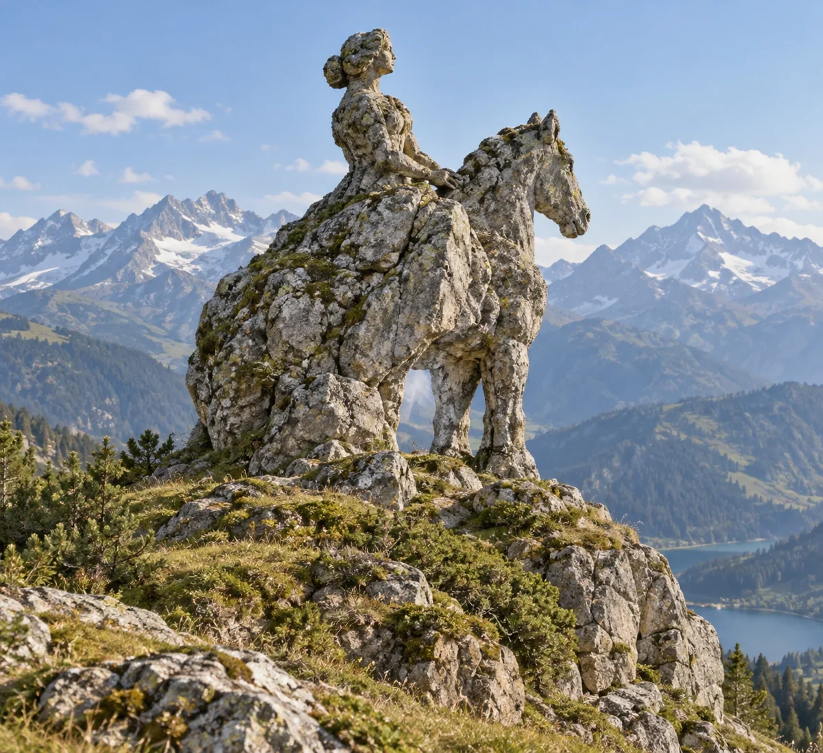 AI metaphor for Frau Hitt’s petrification. Forms imagined.