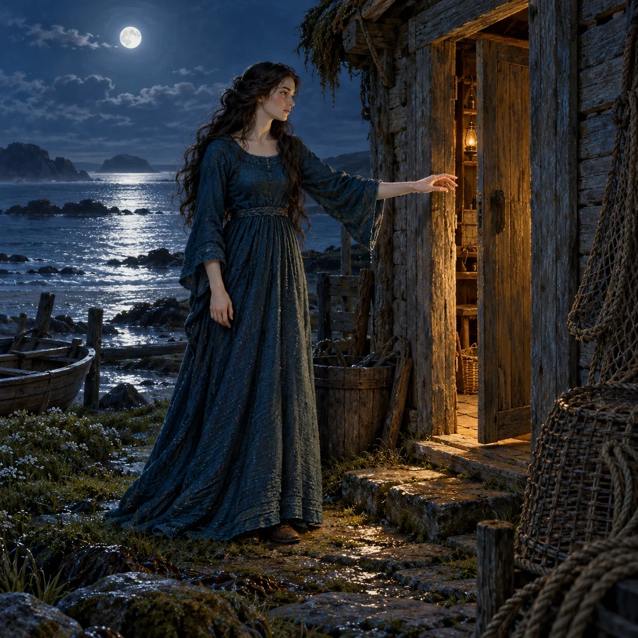 The Sea Nymph in the Kinnar Bridegroom’s Tale — AI-generated interpretation
