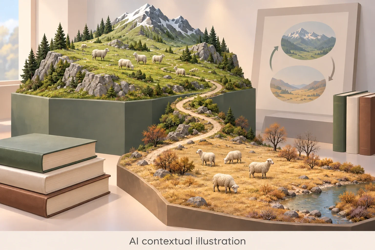 Imagined teaching model of seasonal pasture connections.