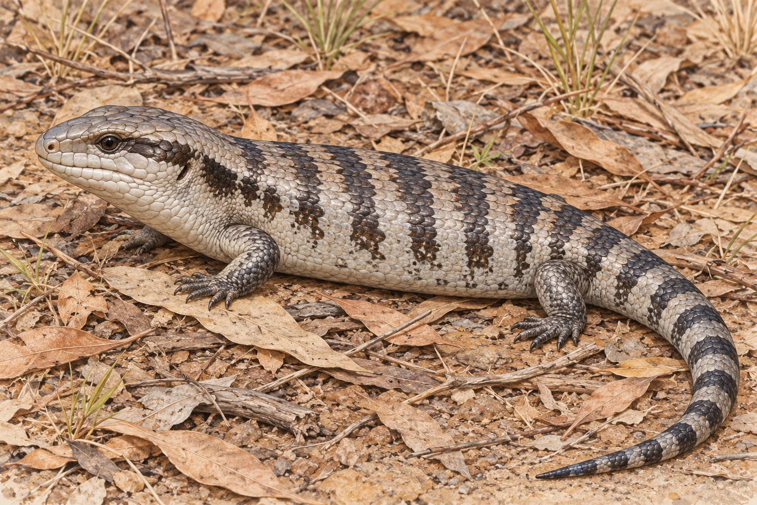 Eastern blue-tongue lizard study