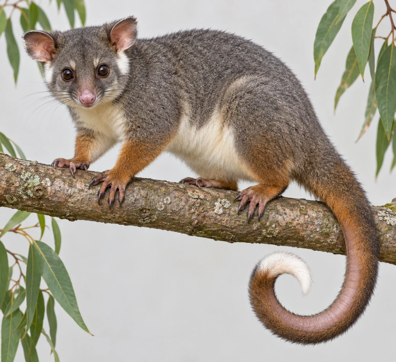 Modern AI interpretation of a whole Eastern ringtail possum.