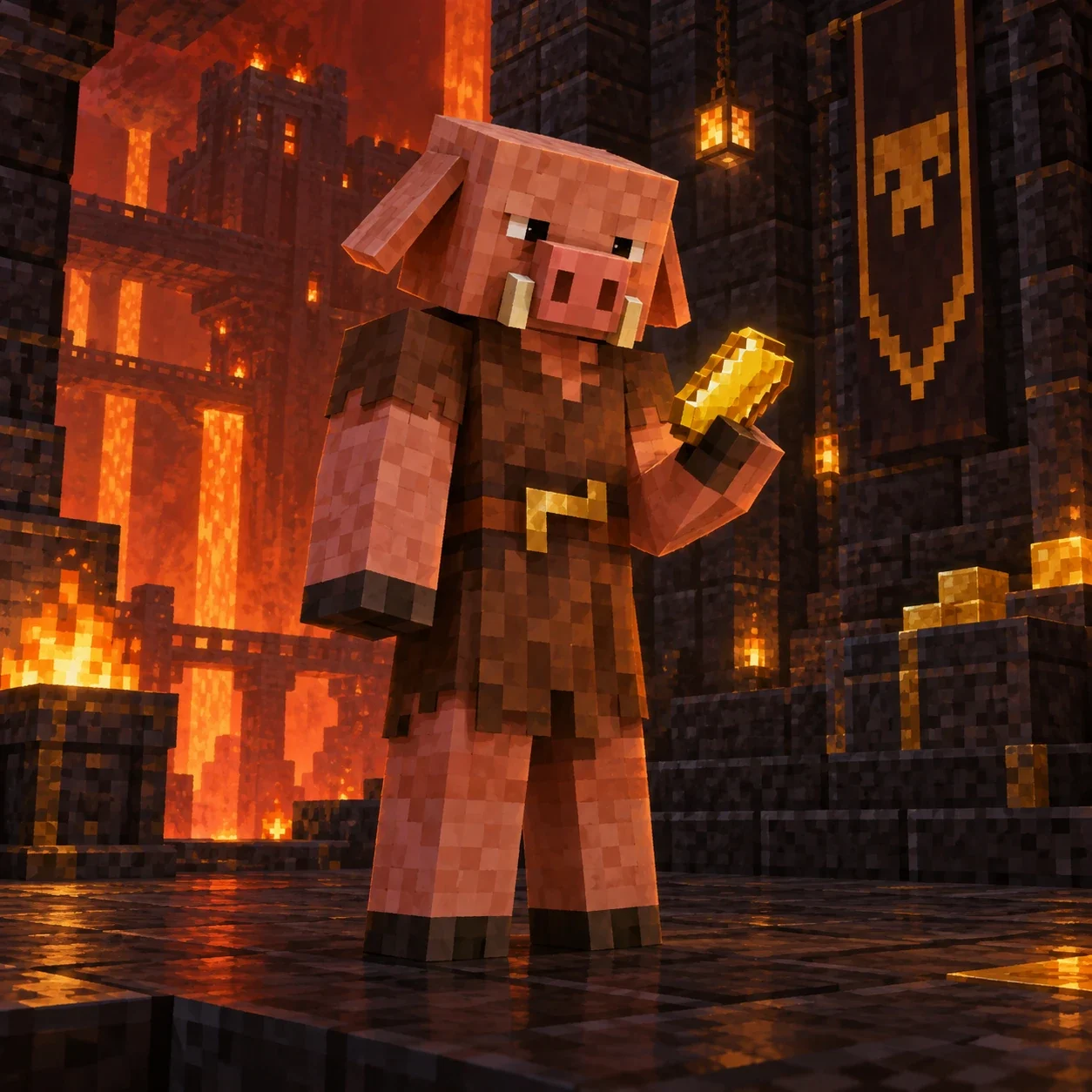 Piglin (Minecraft) - AI-generated unofficial interpretation.