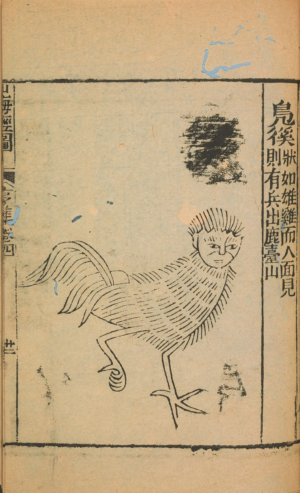 Fuxi bird of Mount Lutai, anonymous1667 Shanhaijing illustration
