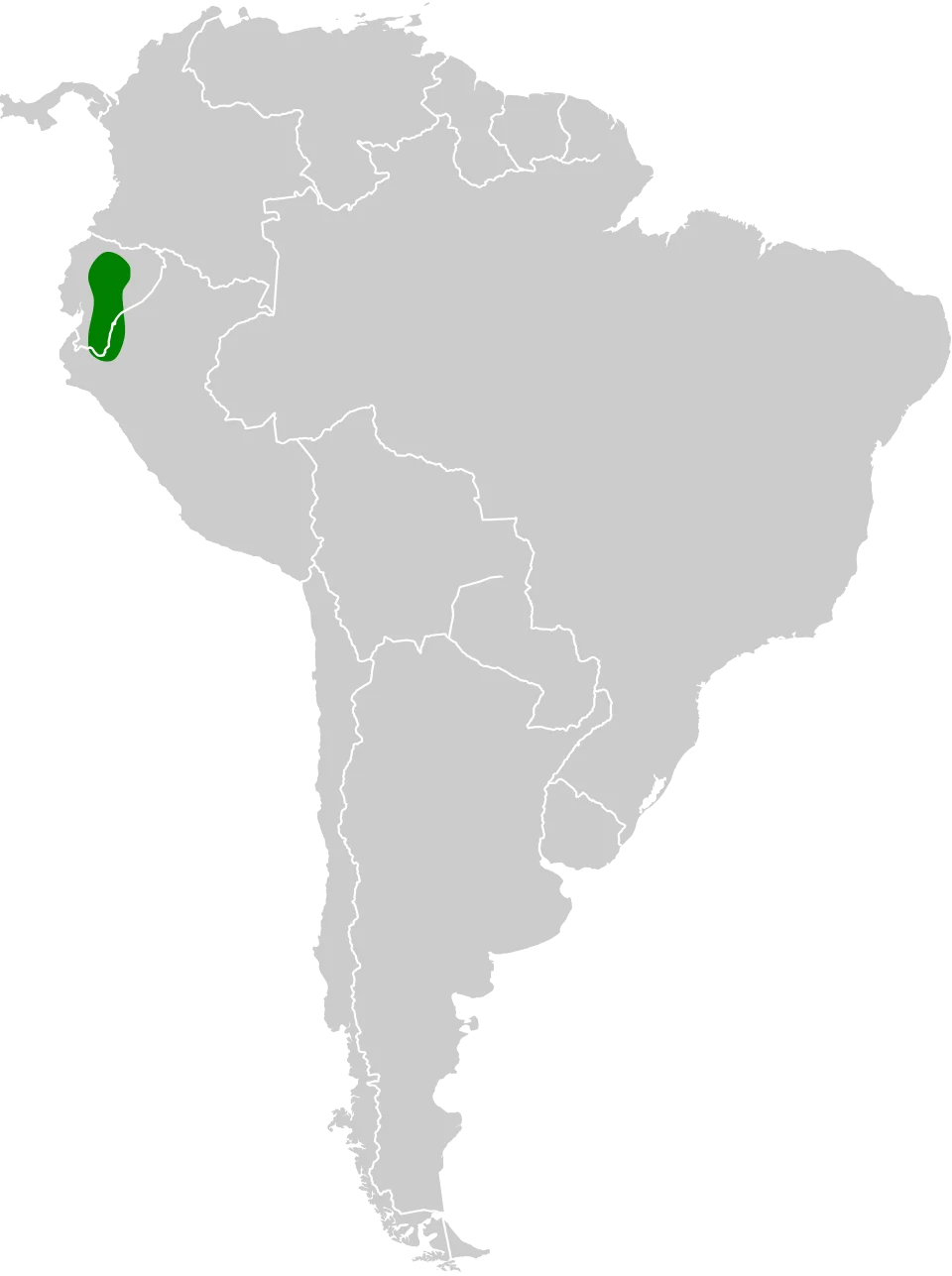 Geographical distribution of Tube-lipped nectar bat (or Long-lipped bat or Tube-lipped tailless bat)