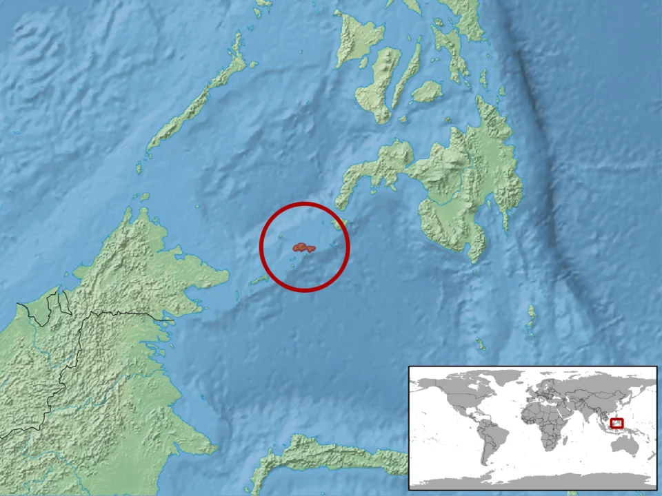 geographic distribution of Luperosaurus joloensis (Native:
Philippines)