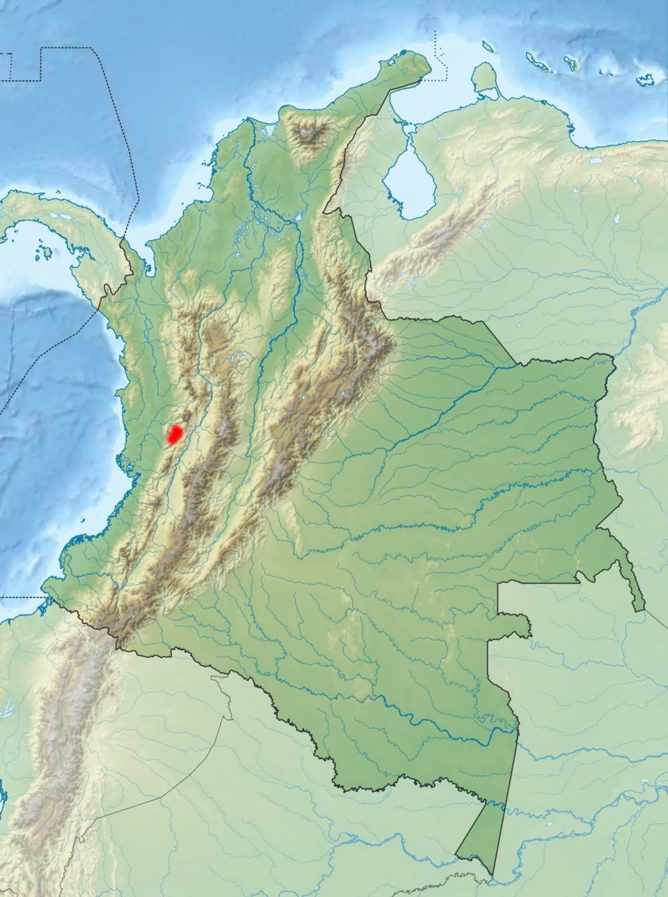 Ectopoglossus Atopoglossus range map