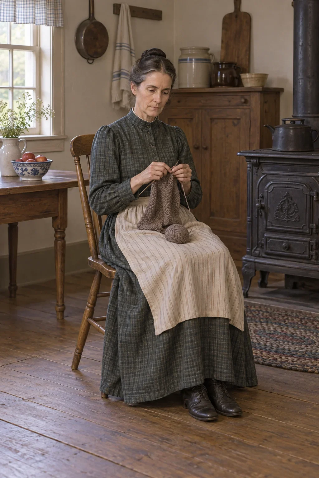 Imagined Marilla Cuthbert in a quiet original-novel portrait.