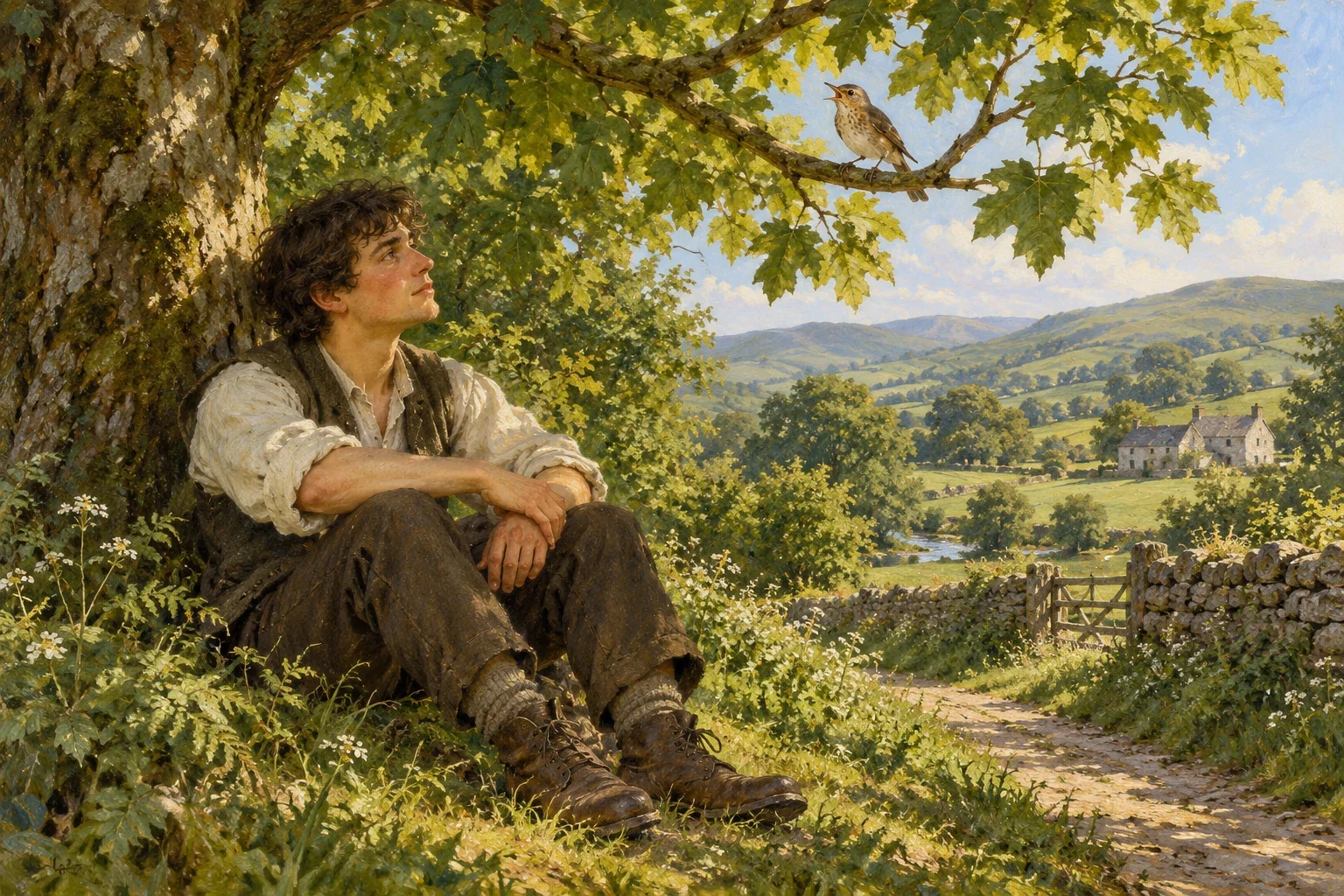 The Enchanting Bird of Shon ap Shenkin’s Tale — AI-generated interpretation