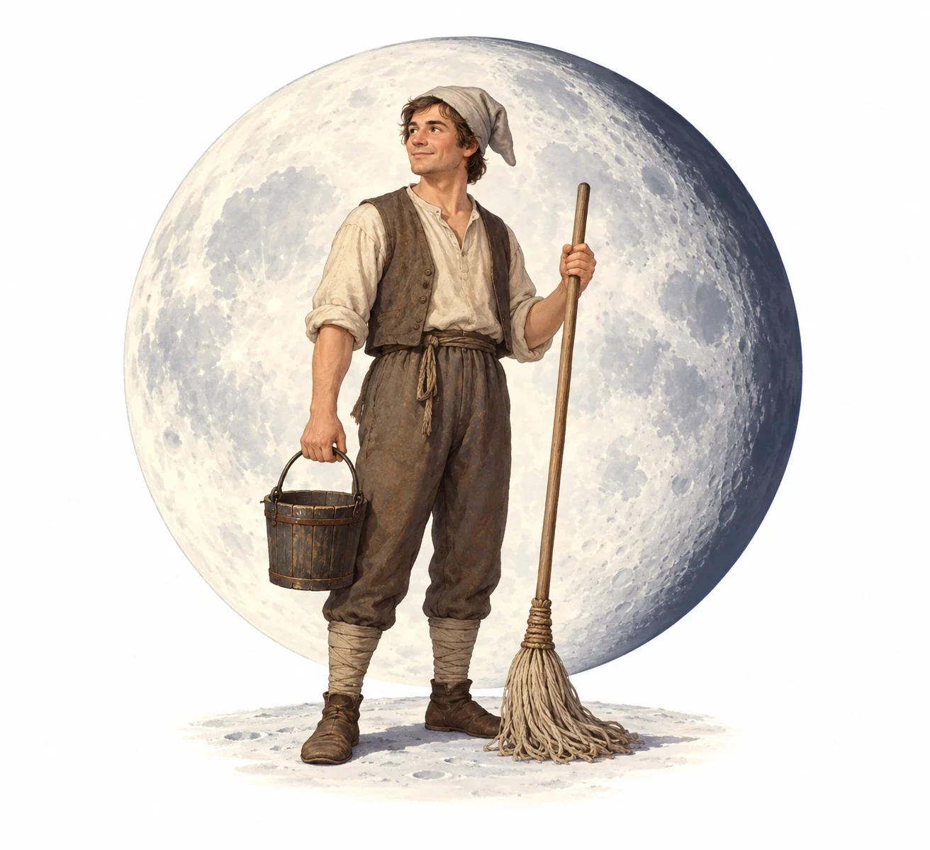 AI interpretation of The Servant Fixed to the Moon.