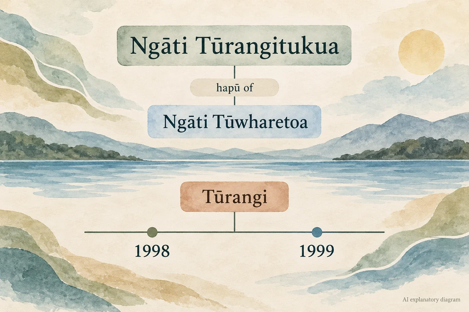 Ngāti Tūrangitukua identity and settlement timeline.