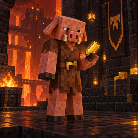 Piglin (Minecraft) - AI-generated unofficial interpretation.