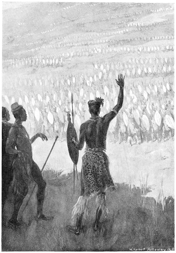 Setuli summons the transformed bird regiments on the hillside, Holloway 1908