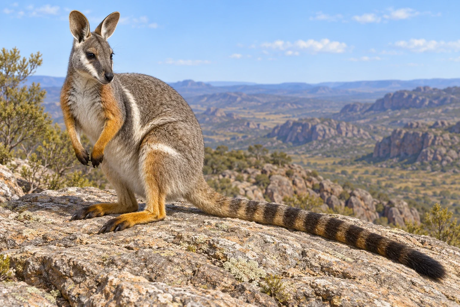 Adult yellow-footed rock-wallaby