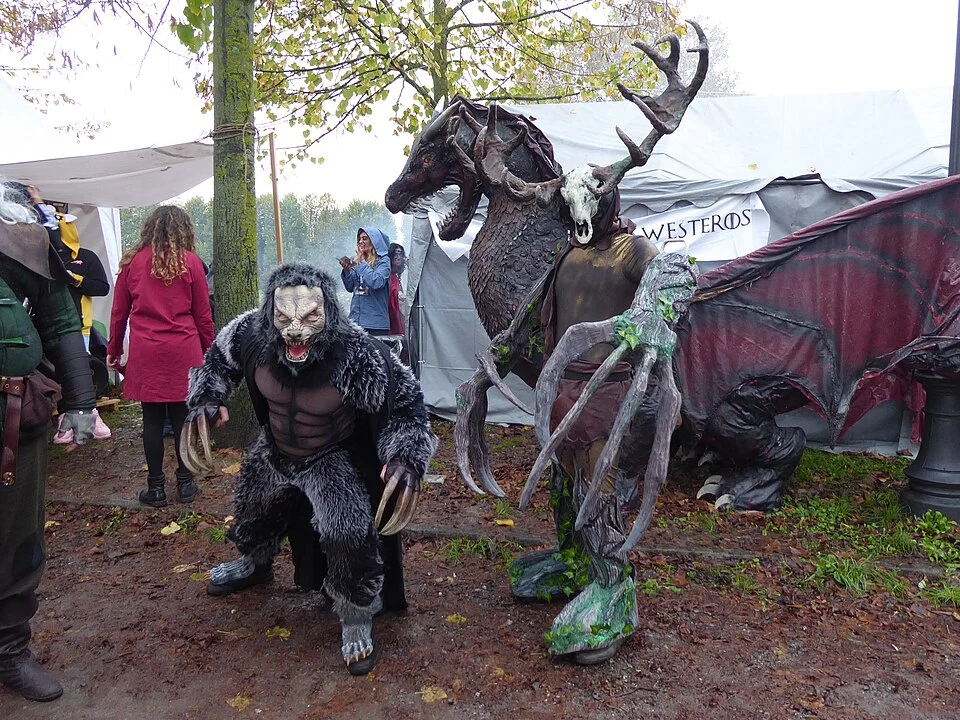 Leshen and werewolf cosplay from The Witcher at Lucca Comics 2019