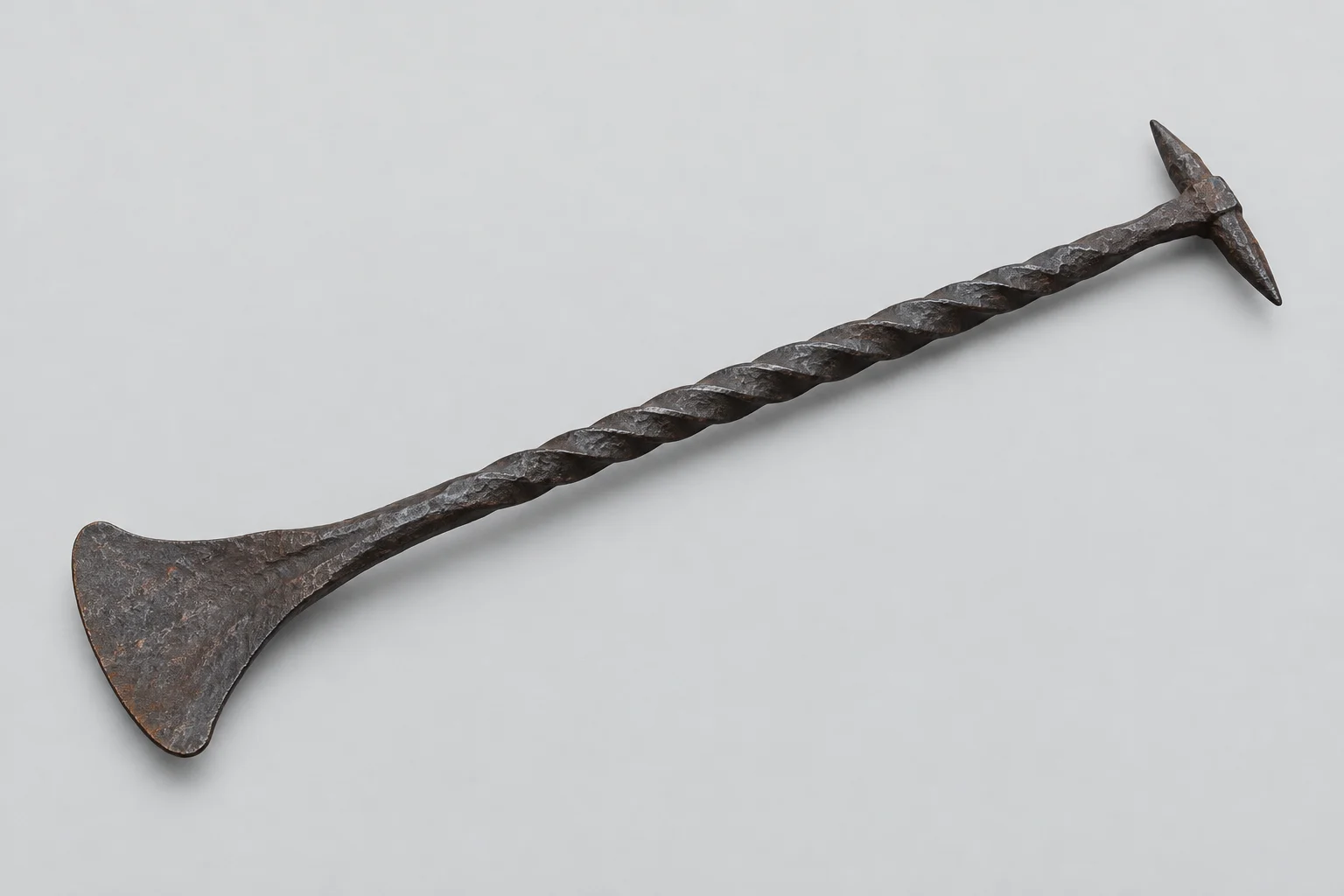 Forged iron currency rod.