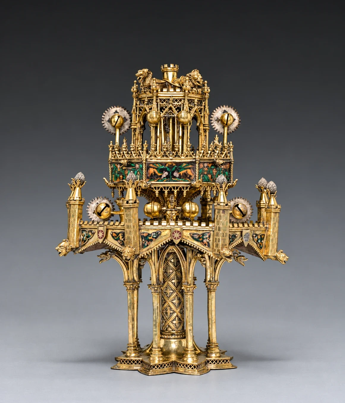AI interpretation of Gothic table fountain.