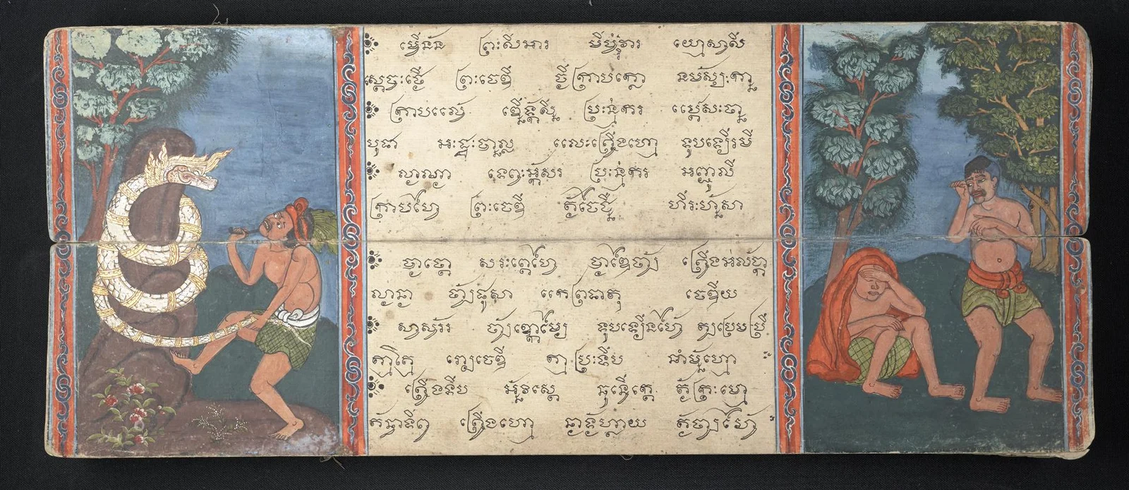 Bhuridatta in snake form, Phra Malai manuscript,B12 left