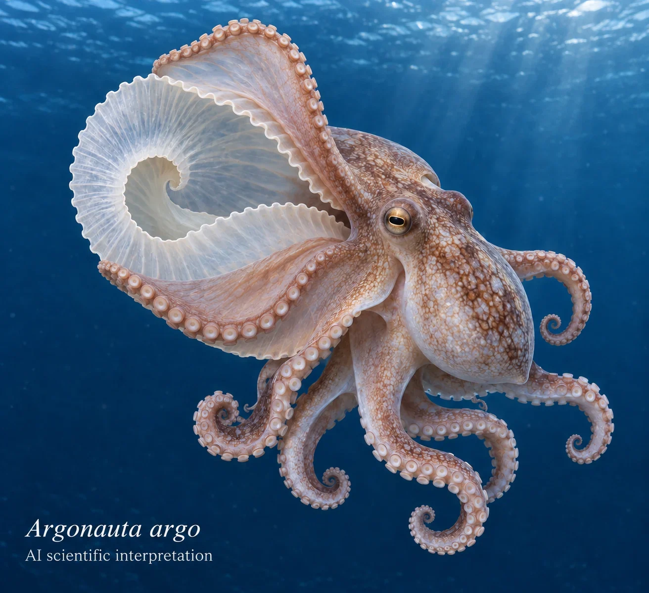 AI scientific interpretation of Argonauta argo.