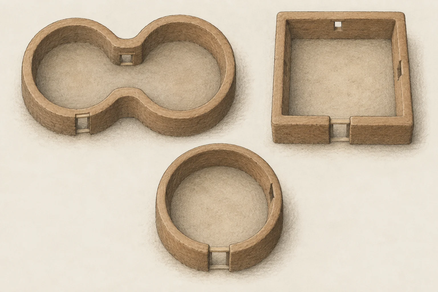 Interpretive Tiébélé Royal Court plans.