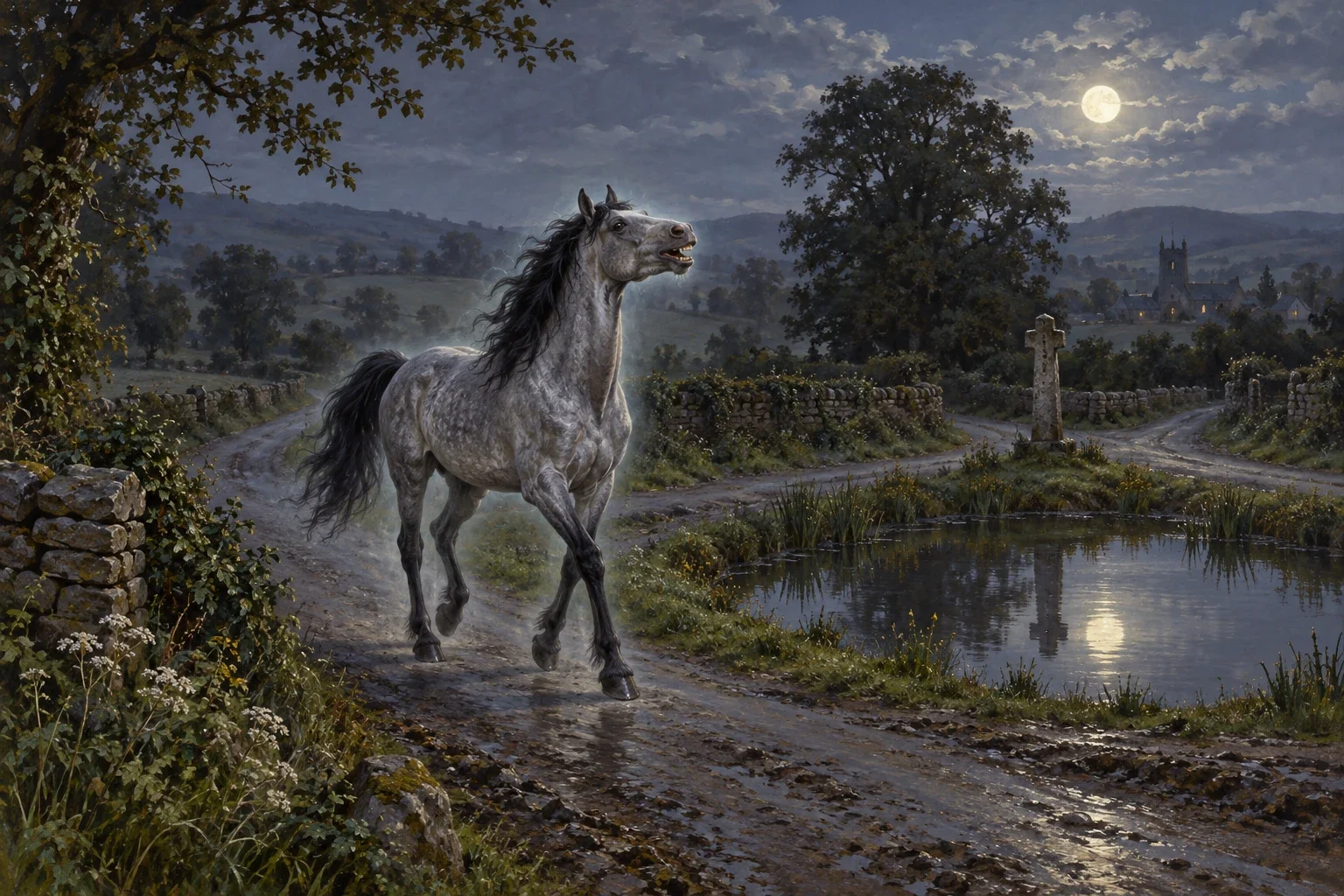 Picktree Brag - AI-generated imagined folklore illustration.