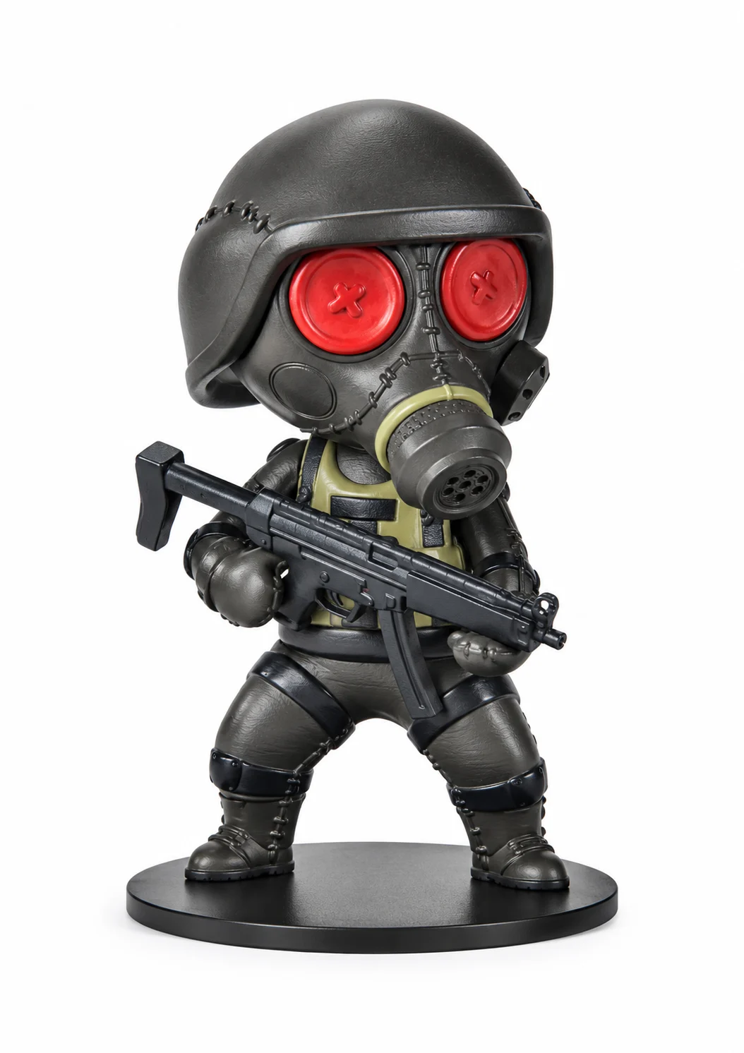 Stylized HUNK figure.