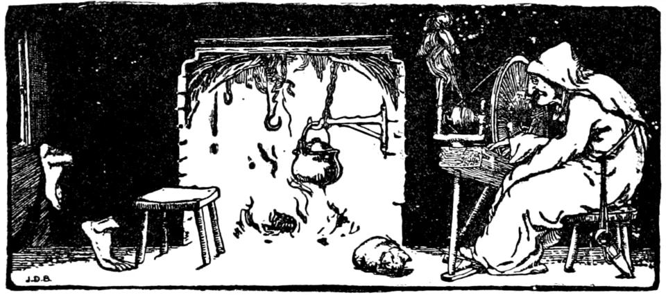 Strange Visitor assembles beside the fireside, Batten